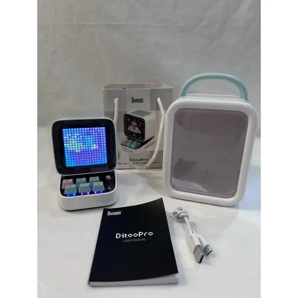 Divoom Ditoo Pro Retro Pixel Art Bluetooth Speaker 15 Watt White - Picture 3 of 7